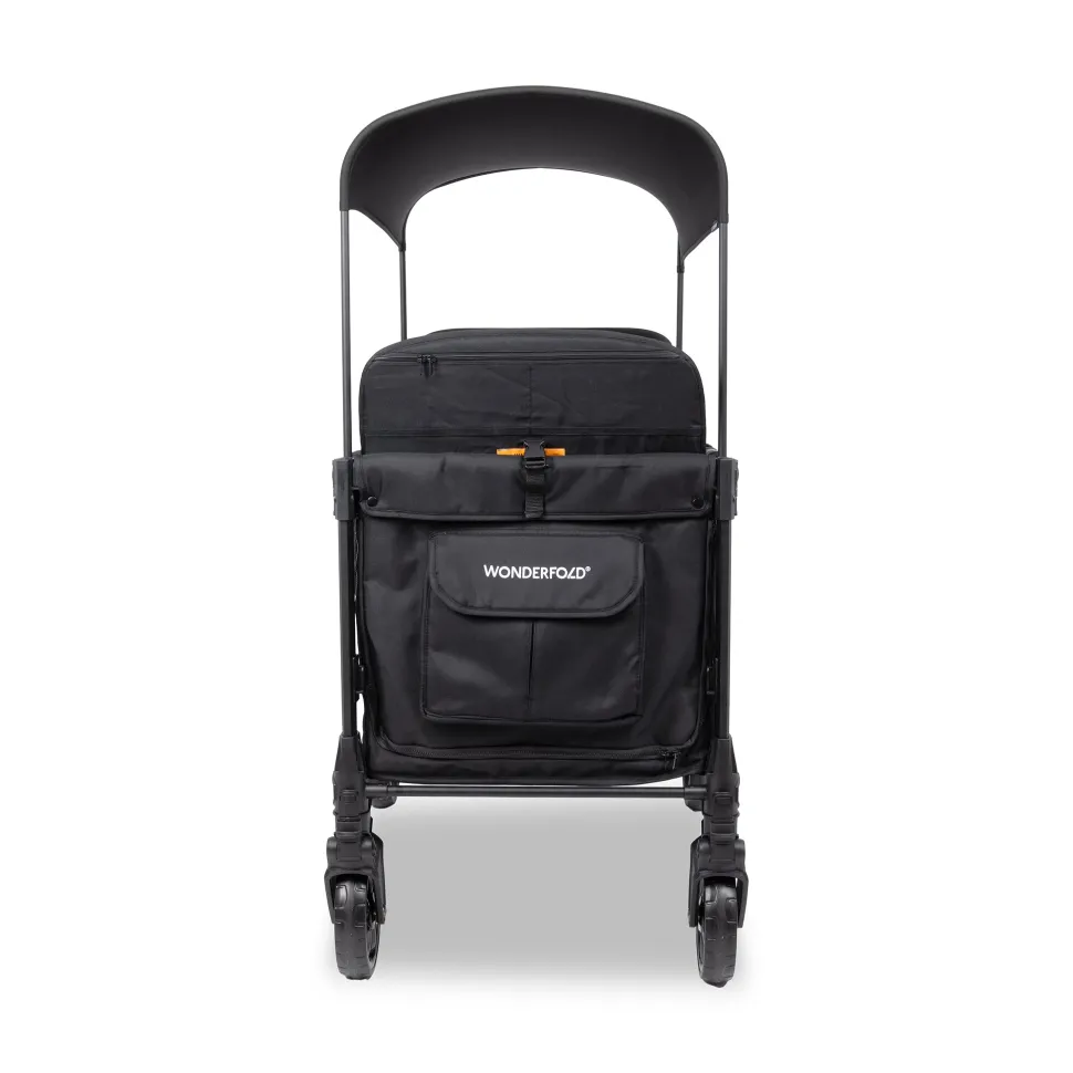 WonderFold W4 Elite Pro (4 Seater) Stroller Wagon - Jet Black