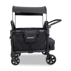 WonderFold W2 Elite Pro (2 Seater) Double Stroller Wagon - Jet Black