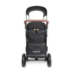 WonderFold W2 Luxe Pro (2 Seater) Double Seater Stroller Wagon - Jet Black