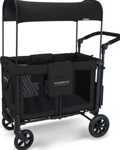 WonderFold W2 Original (2 Seater) Double Stroller Wagon - Black