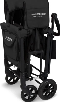 WonderFold W2 Original (2 Seater) Double Stroller Wagon - Black