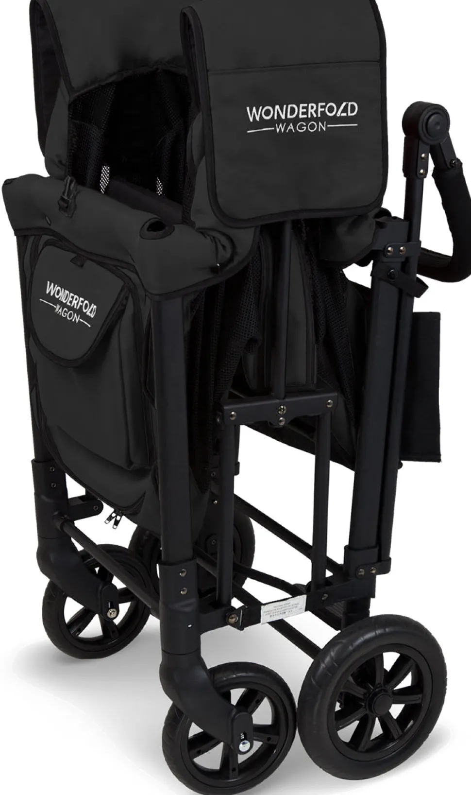 WonderFold W2 Original (2 Seater) Double Stroller Wagon - Black