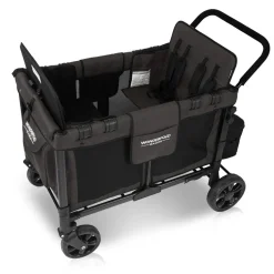 WonderFold W4 Original Quad (4 Seater) Stroller Wagon - Black