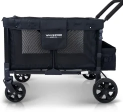 WonderFold W4 Original Quad (4 Seater) Stroller Wagon - Black