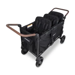 WonderFold W6 Pro (6 Seater) Stroller Wagon - Jet Black