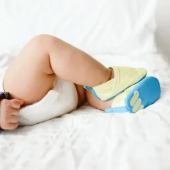 Woolybubs The Newbie Baby Shoe, Size 2 - Yellow / Blue