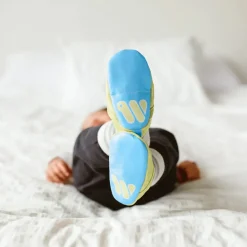 Woolybubs The Newbie Baby Shoe, Size 2 - Yellow / Blue