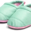 Woolybubs The Newbie Baby Shoe, Size 2 - Green / Pink