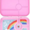 Yumbox Leakproof Bento Lunchbox, Tapas 4 Compartment - Capri Pink / Rainbow