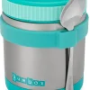 Yumbox Zuppa Stainless Steel Thermal Food Jar & Spoon, 14oz - Caicos Aqua