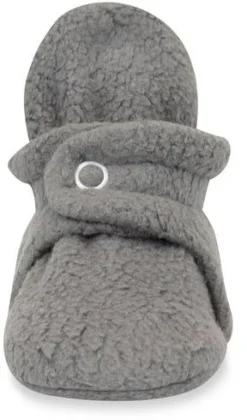 Zutano Cozie Fleece Baby Bootie - Gray, 6m