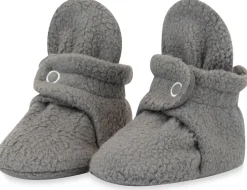 Zutano Cozie Fleece Baby Bootie - Gray, 3m