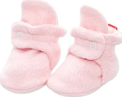 Zutano Cozie Fleece Baby Bootie - Baby Pink, 6m