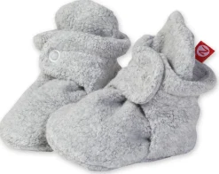 Zutano Cozie Fleece Baby Bootie - Heather Gray, 6m