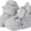 Zutano Cozie Fleece Baby Bootie - Heather Gray, 3m