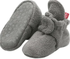 Zutano Cozie Fleece Gripper Baby Bootie - Gray, 18m