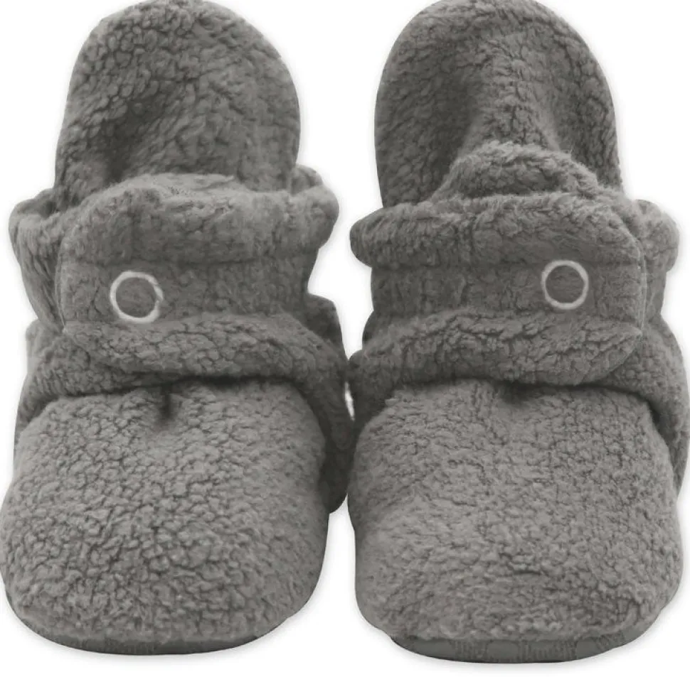 Zutano Cozie Fleece Gripper Baby Bootie - Gray, 18m