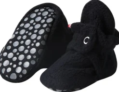 Zutano Cozie Fleece Gripper Baby Bootie - Black, 12m