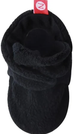 Zutano Cozie Fleece Gripper Baby Bootie - Black, 12m