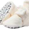 Zutano Cozie Fleece Gripper Baby Bootie - Cream, 12m