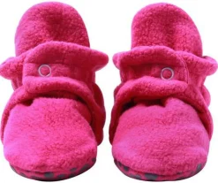 Zutano Cozie Fleece Gripper Baby Bootie - Fuchsia, 12m