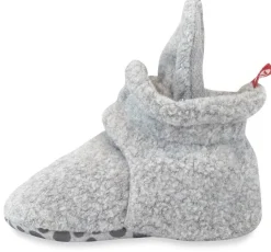 Zutano Cozie Fleece Gripper Baby Bootie - Heather Gray, 18m