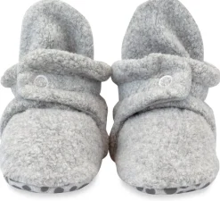 Zutano Cozie Fleece Gripper Baby Bootie - Heather Gray, 18m