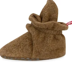 Zutano Cozie Fleece Gripper Baby Bootie - Heather Mocha, 18m