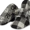 Zutano Organic Cotton Gripper Baby Bootie - Buffalo Check, 3m