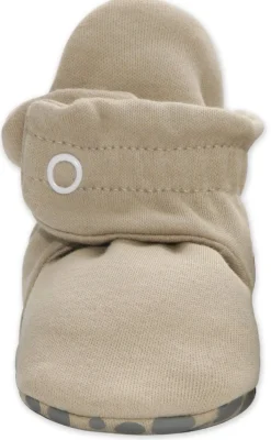 Zutano Organic Cotton Gripper Baby Bootie - Khaki, 6m