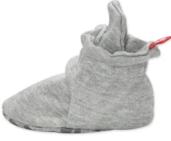 Zutano Organic Cotton Gripper Baby Bootie - Heather Gray, 6m