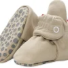 Zutano Organic Cotton Gripper Baby Bootie - Khaki, 3m