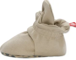 Zutano Organic Cotton Gripper Baby Bootie - Khaki, 3m