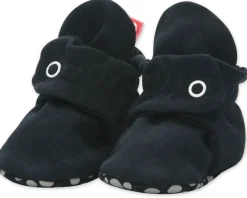 Zutano Organic Cotton Gripper Baby Bootie - Black, 12m