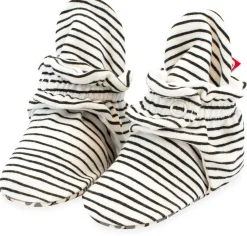 Zutano Organic Cotton Gripper Baby Bootie - Pencil Stripe, 3m