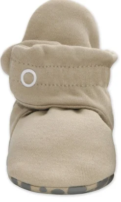 Zutano Organic Cotton Gripper Baby Bootie - Khaki, 12m