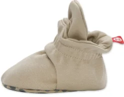 Zutano Organic Cotton Gripper Baby Bootie - Khaki, 12m