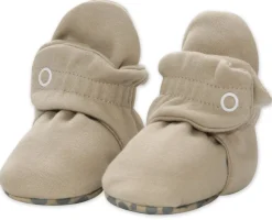 Zutano Organic Cotton Gripper Baby Bootie - Khaki, 12m