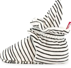 Zutano Organic Cotton Gripper Baby Bootie - Pencil Stripe, 12m