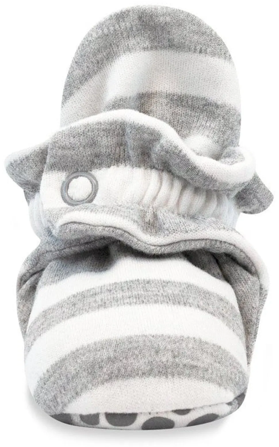 Zutano Organic Cotton Gripper Baby Bootie - Heather Stripe, 3m
