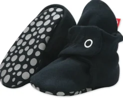 Zutano Organic Cotton Gripper Baby Bootie - Black, 6m